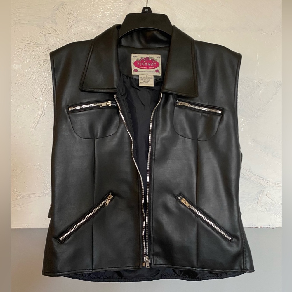 Highway Faux Leather Vest
